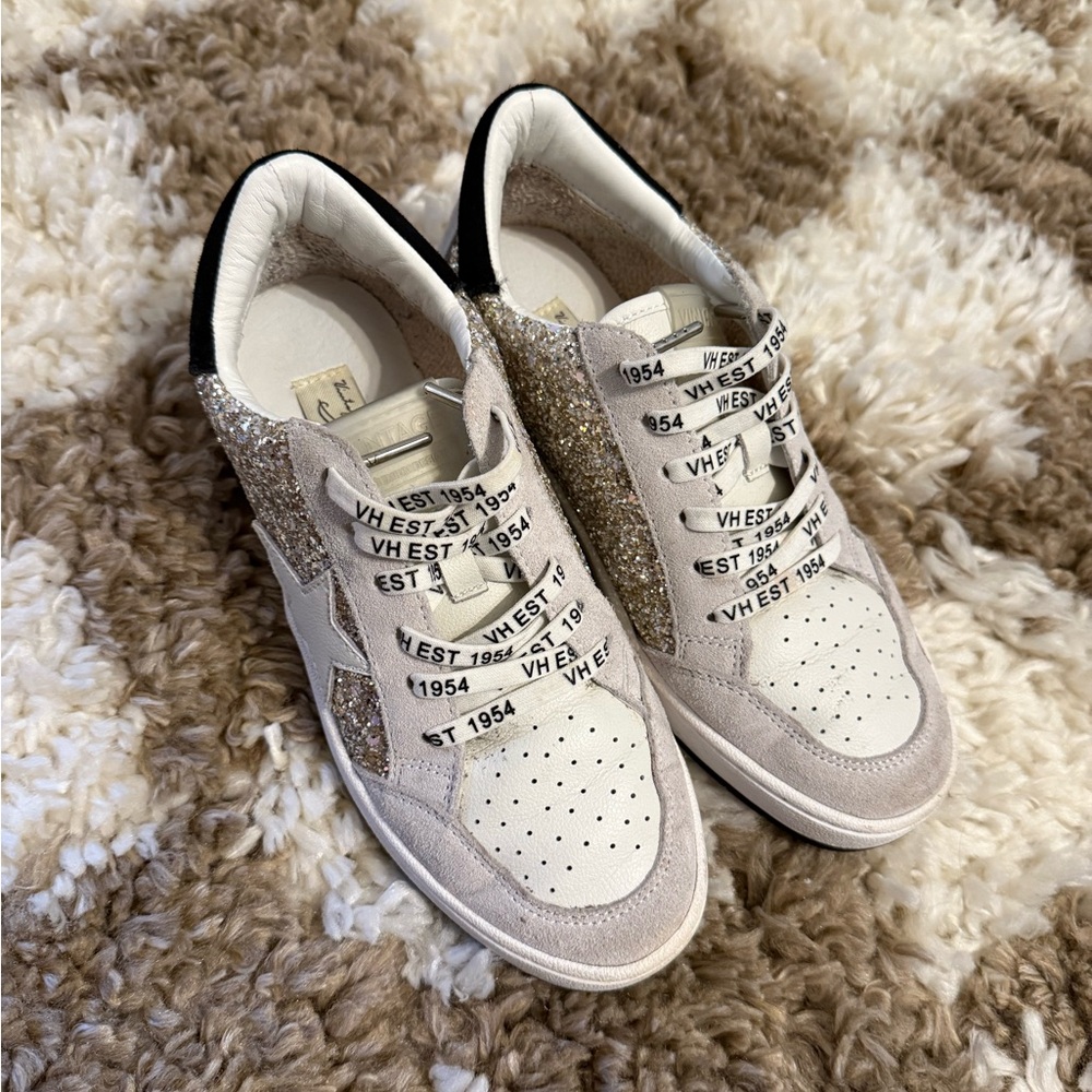 Vintage Havana Gold and White Sneakers